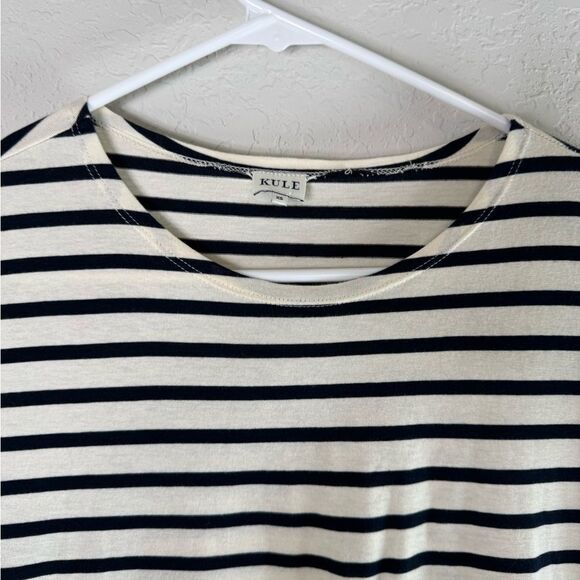 KULE The Tee Dress Black and White Striped Mini Dress Size XS - Picture 4 of 10